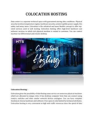 Colocation Hosting