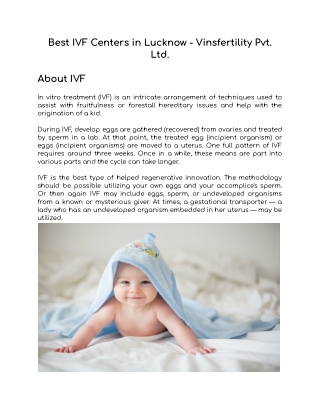 Best IVF Centers in Lucknow - Vinsfertility Pvt. Ltd.