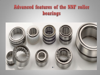 Advanced features of the NNF roller bearings