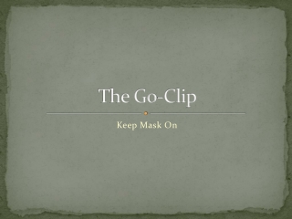 Innovation Entrepreneur Mask Clips - The Go-Clip