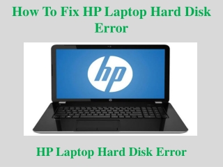 How To Fix HP Laptop Hard Disk Error