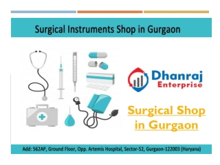 Search For The Surgical Shop in Gurgaon