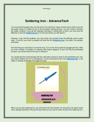 Soldering Iron - AdvanceTech