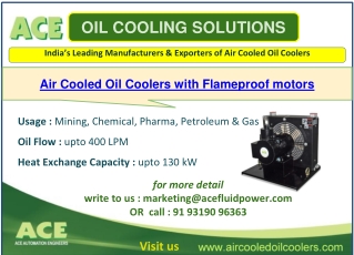 Air Cooled Oil Coolers with Flameproof motors