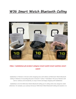 W36 Smart Watch Bluetooth Calling-converted