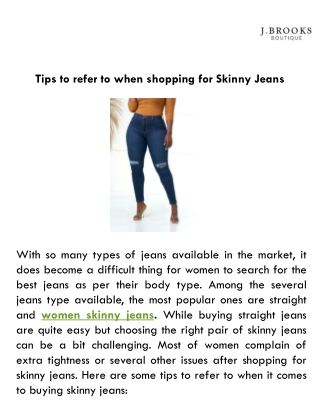 Tips to refer to when shopping for Skinny Jeans