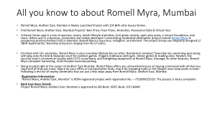 All you know to about Romell Myra, Mumbai