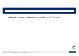 10 Top Web Development Frameworks for Assured Success of Your Project