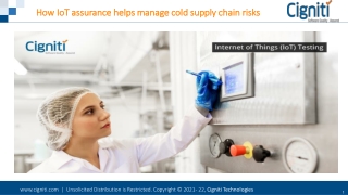 How IoT assurance helps manage cold supply chain risks