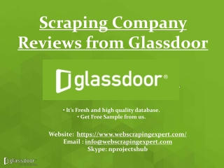 Scraping Company Reviews from Glassdoor