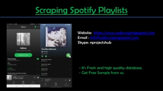 Scraping Spotify Playlists