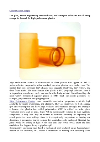 High-performance plastics 23