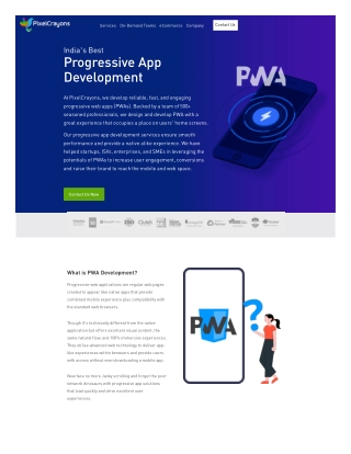 BEST PROGRESSIVE APP DEVELOPMENT | PROGRESSIVE APP DEVELOPMENT SERVICES