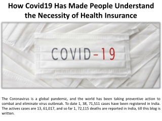 People Seeing the Benefits of Health Insurance Contribution of Covid19