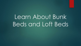 Learn About Bunk Beds and Loft Beds