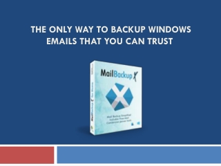 Backup windows emails data