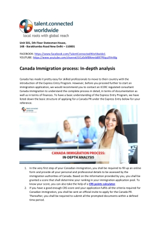 Canada Immigration process: In-depth analysis