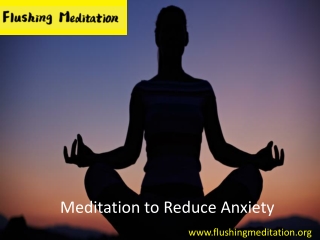 Meditation to Reduce Anxiety