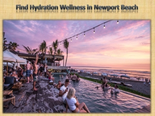 Find Hydration Wellness in Newport Beach