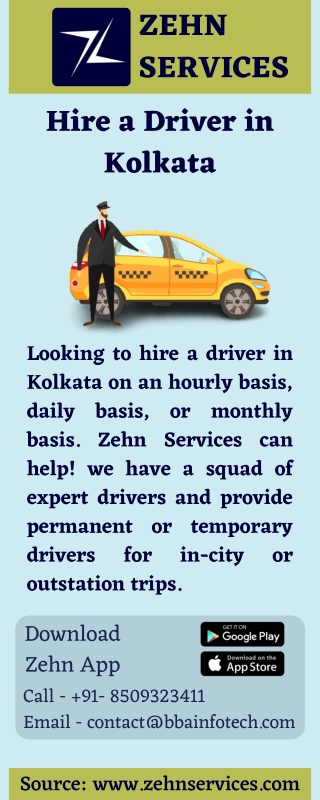 Hire a Driver in Kolkata