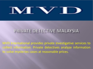 Private Detective Malaysia