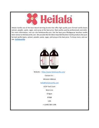Visit Heilalavanilla | Heilala Vanilla
