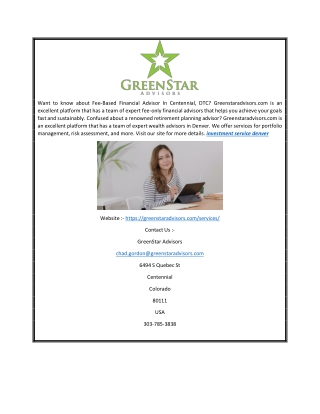 Investment Service Denver | Greenstaradvisors.com