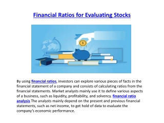 Financial Ratios for Evaluating Stocks