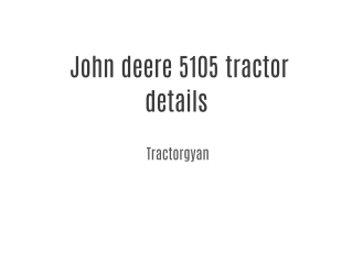john deere 5105 tractor details