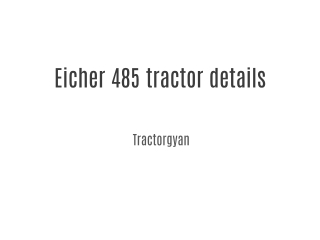 Eicher 485 tractor details