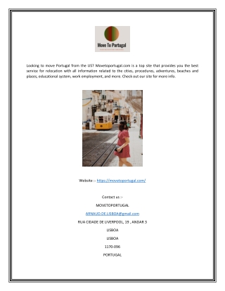 Moving to Portugal From US  Movetoportugal.com