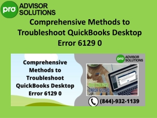 Know How you can resolve the QuickBooks Error 6129 0 from Root