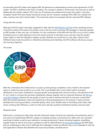 How to Integrate Apparel ERP System With POS - Point of Sale Software