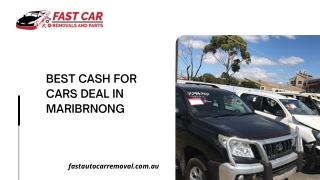 Best Cash for Cars Deal in Maribrnong