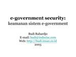 E-government security: keamanan sistem e-government