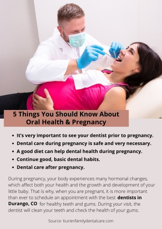 5 Things You Should know About Oral Health & Pregnancy