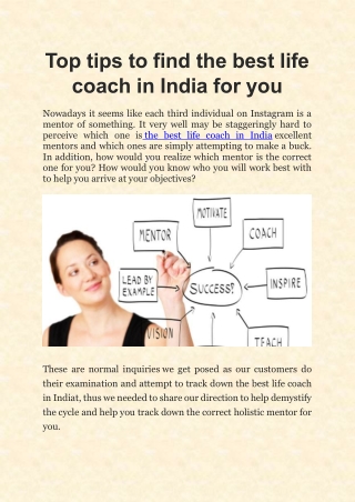 Life Coach In India