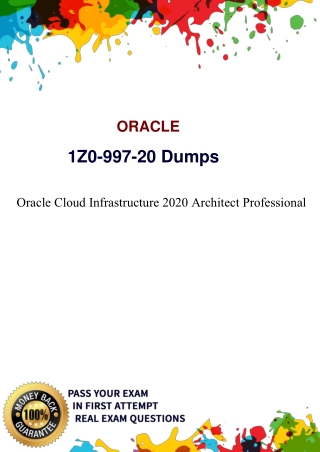 Oracle 1Z0-997-20 Dumps PDF -  100% passing Guarantee