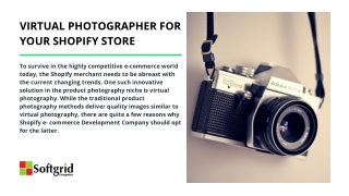 Virtual Photographer For Your Shopify Store
