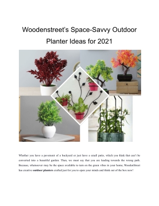 Get up to 55% off on outdoor planters at Wooden Street