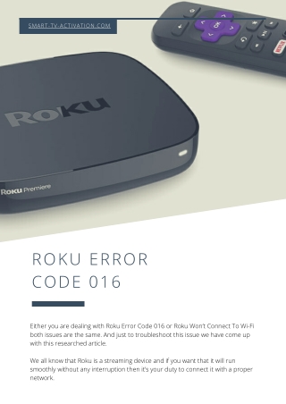 How to Fix Roku Error Code 016 Easy Steps