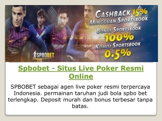 Spbobet - Situs Live Poker Resmi Online