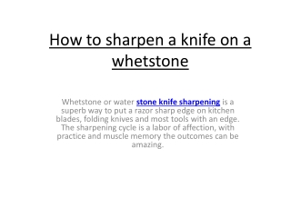 Sharpening stone set