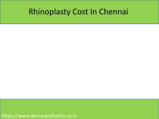 Rhinoplasty Cost In Chennai