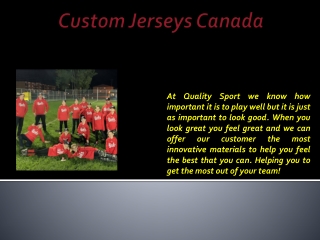 Custom Jerseys Canada