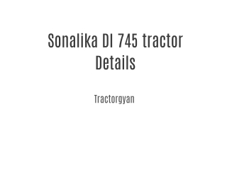 Sonalika DI 745 tractor