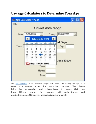 Use Age Calculators to Determine Your Age