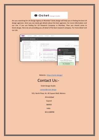 UX Research Company in Mumbai | Octet.design