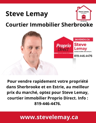 Steve Lemay - Courtier Immobilier Sherbrooke