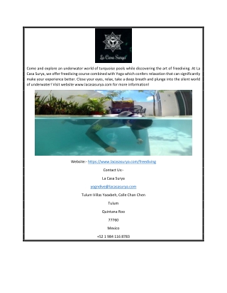 freediving Course in Tulum